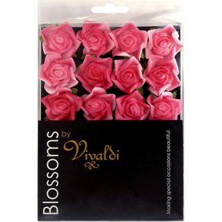 Flower Foam Rose Hd 25Mm Hot Pink 24Pcs