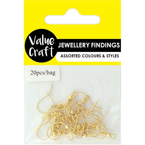 JF SHEPHERD HOOKS GOLD 20PCS