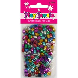 Bead Kit-1M Thr Met Oval-Cube Asst 30G