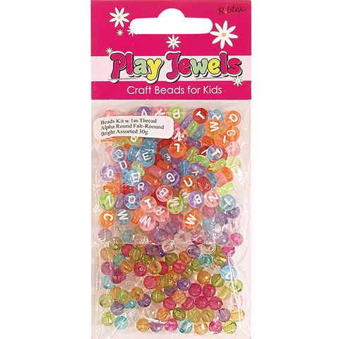 Bead Kit-1M Thr Alpha Round-Rnd Asst 30G