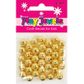 Bead 10Mm Round Shiny Gold 20G