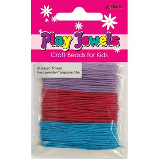 Jf Waxed Thread Pink-Lav-Turq 15M