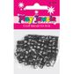 Bead 5Mm Alphabet Cube Blk-Wh 90Pcs