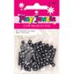 Bead 5Mm Alphabet Cube Blk-Wh 90Pcs