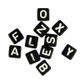 Bead 5Mm Alphabet Cube Blk-Wh 90Pcs