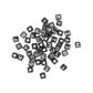 Bead 5Mm Alphabet Cube Blk-Wh 90Pcs
