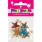 Jf Charm 25Mm Glitter Star Asst 6Pcs