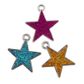 Jf Charm 25Mm Glitter Star Asst 6Pcs