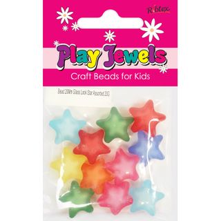 Bead 20Mm Glass Look Star Assorted 20G