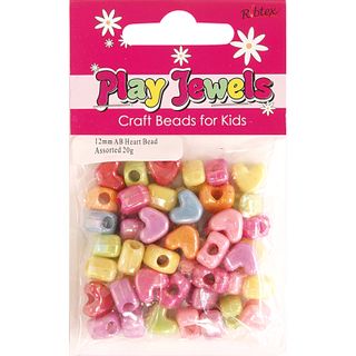 Bead 12Mm Ab Heart Asst 20G