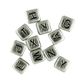 Bead 5Mm Alphabet Cube Slv-Blk 90Pcs