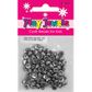 Bead 6Mm Alphabet Flat Rnd Slv-Blk 100Pc