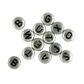 Bead 6Mm Alphabet Flat Rnd Slv-Blk 100Pc