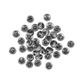 Bead 6Mm Alphabet Flat Rnd Slv-Blk 100Pc