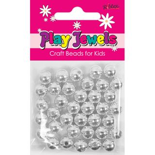 Bead 10Mm Round Shiny Silver 20G