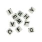 Bead 6Mm Alphabet Cube Wh-Blk 104Pcs