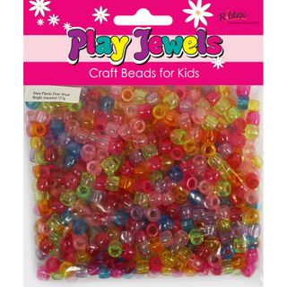 Bead Vp 6Mm Plastic Pony Bright Ast 125G
