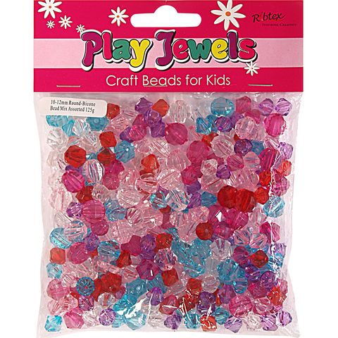 Bead Vp 10-12Mm Round-Bicone Asst 125G