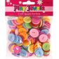 Bead Vp 25Mm Plastc Button Rnd Asst 125G