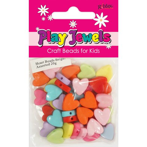 Bead 15Mm Bright Heart Asst 20G