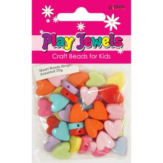 Bead 15Mm Bright Heart Asst 20G