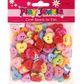 Bead Vp 23Mm Plastc Button Hrt Asst 125G