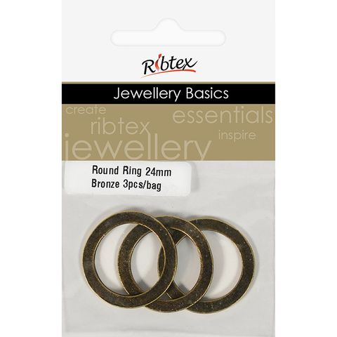 Ring 27mm Round Bronze 3Pcs