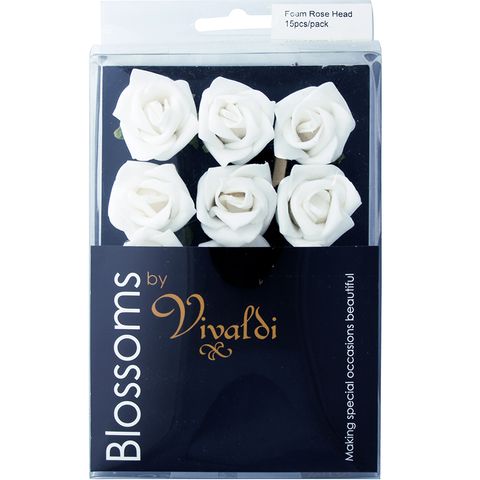 Flower Foam Rose Hd 30Mm Iceberg 15Pcs