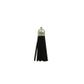 Jf Faux Suede Look Tassel Slv-Black 2Pc