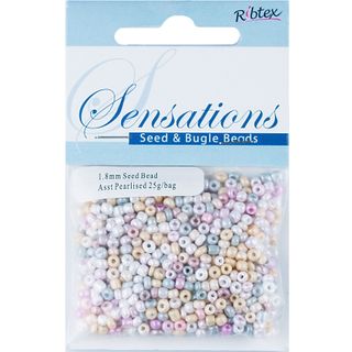 Bead Glass Seed 1.8Mm Asst Pearlised 25G