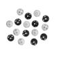Bead 10Mm Rnd W Rhinestone Bk-Wh 25G