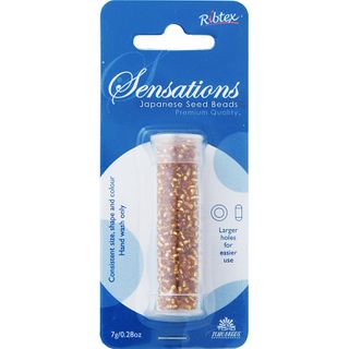 Toho Glass Seed Beads In Gold 7Gm  2.2Mm