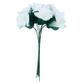 White Foam Roses 1 Bunch  6 Pieces