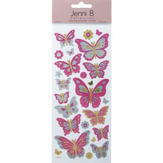 Jenni B Glitter Sticker Butterfly Each