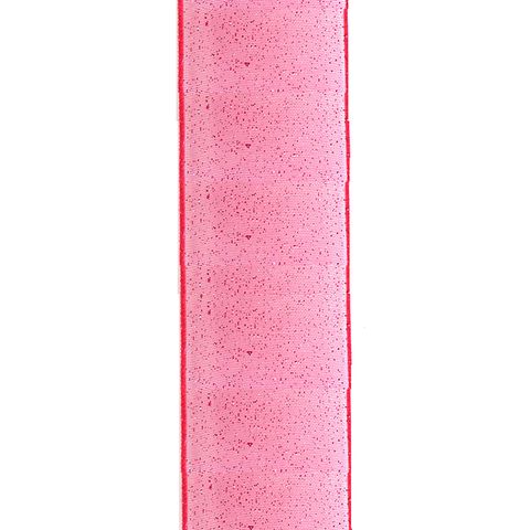 RIB 38MM WE PINK ORG W GLITTER 3M