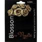 Gold Foam Glitter Rose Head 1 Bunch 6 Pc