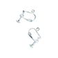 Earring Screw Back With Loop Silver 2Pcs