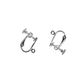 Earring Screw Back With Loop Silver 2Pcs