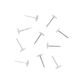 Jf Flat Front Earring Post Br Slv 10Pc