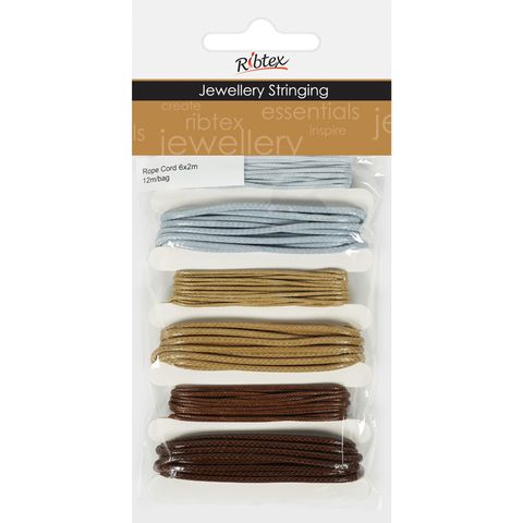 Jf Rope 2 Sizes Grey-Bk 6 X 2M Pack