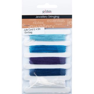 JF JUTE THIN CORD BLUE 5 X 3M/PACK