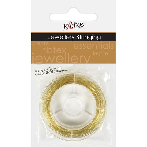 Jf Designer Wire 30 Gauge Gold 20M