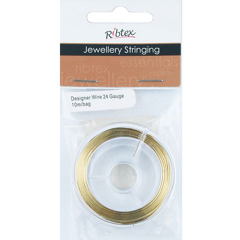 Jf Designer Wire 24 Gauge Gold 10M