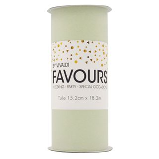 Ribbon Tulle 15.2cm X 18.2m Ivory 1Roll