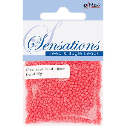 Bead Glass Seed 1.8mm Coral 25G