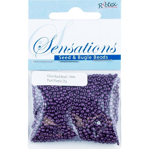 Bead Glass Seed 1.8mm Pearl Purple 25G