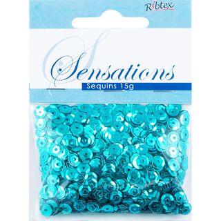 Sequins 5mm Cut Cup Turquoise 15G