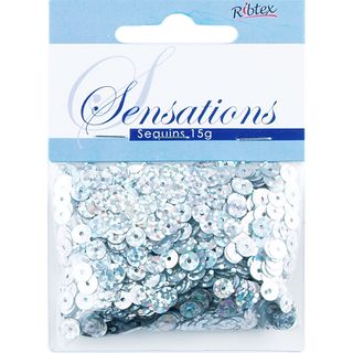 Sequins 5mm Flat Laser Silver 15G