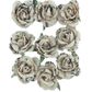 FLOWER LINEN ROSE HD 40MM PRINT NAT 9PCS