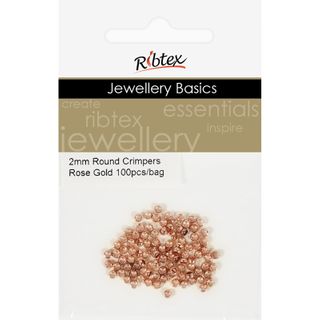 Jf Crimpers Round 2Mm Rose Gold 100Pc